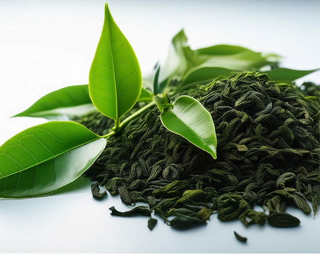 静岡の茶葉の画像